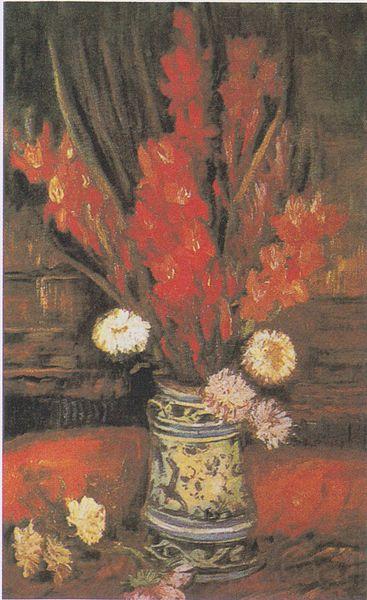 Vincent Van Gogh Vase with Red Gladioli Spain oil painting art